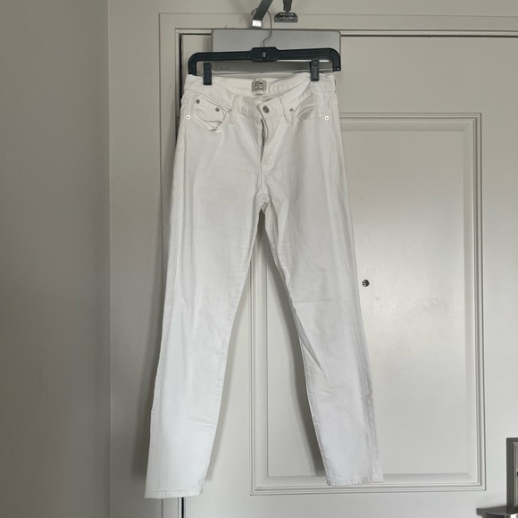 J. Crew 8" Toothpick Jeans in White, Size 28 - Picture 2 of 4